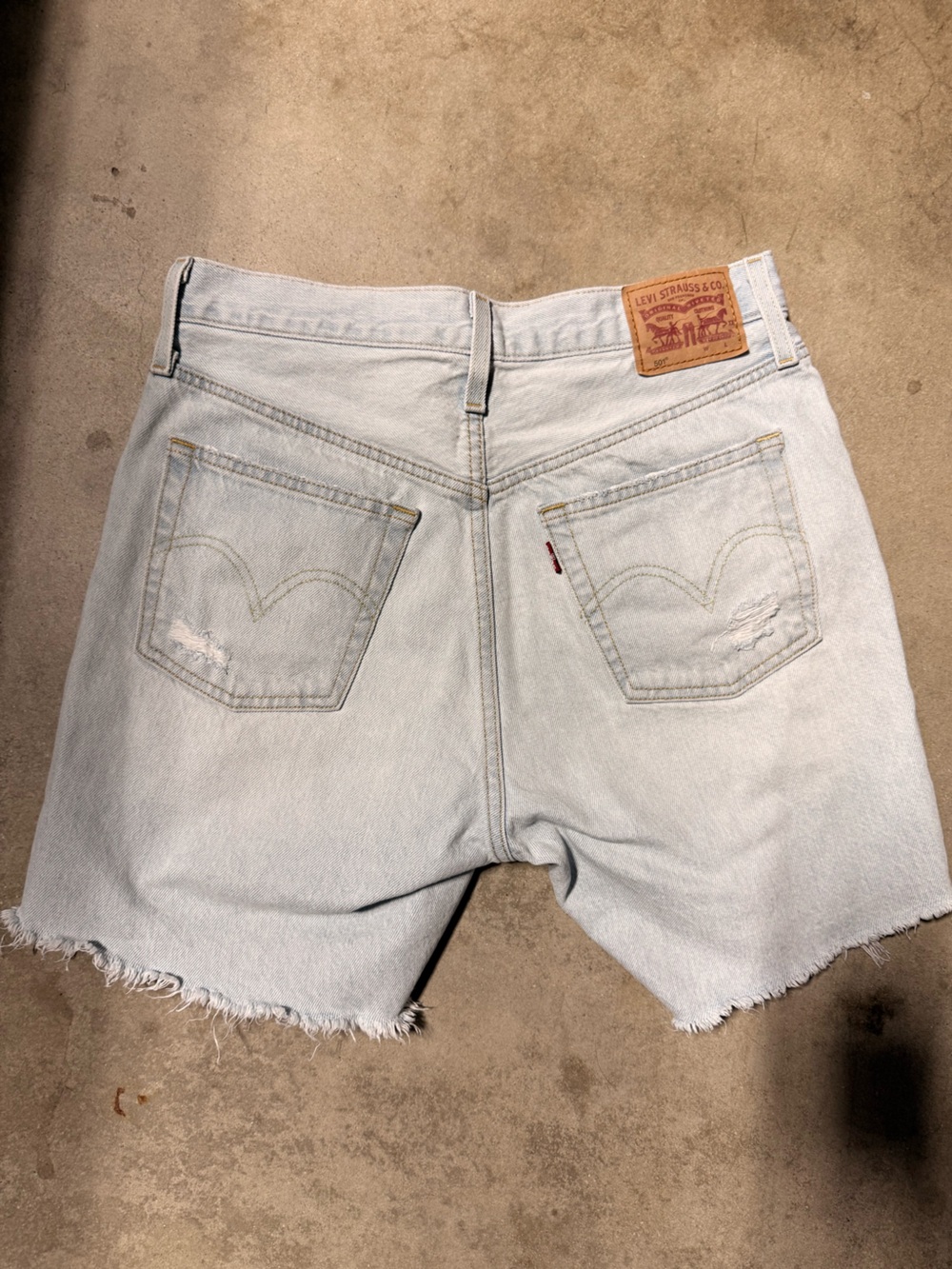 Levi's Light Blue distressed Denim Shorts size 6